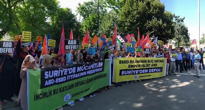 ABD'nin Suriye'deki Saldırıları Protesto Edildi 23