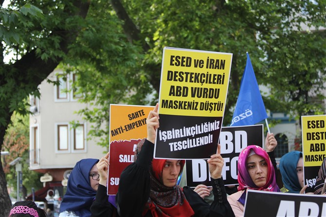 ABD'nin Suriye'deki Saldırıları Protesto Edildi 7