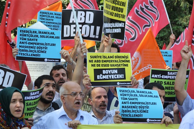 ABD'nin Suriye'deki Saldırıları Protesto Edildi 9