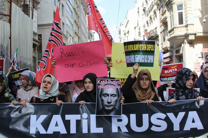 Rusya'nın Suriye Müdahalesi Protesto Edildi 16