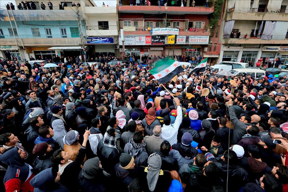 Lübnan-Suriye Sınırında Madaya Protestosu 2