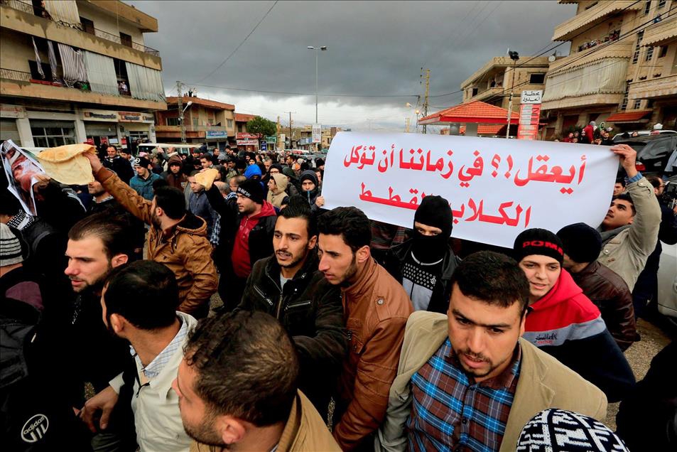 Lübnan-Suriye Sınırında Madaya Protestosu 9
