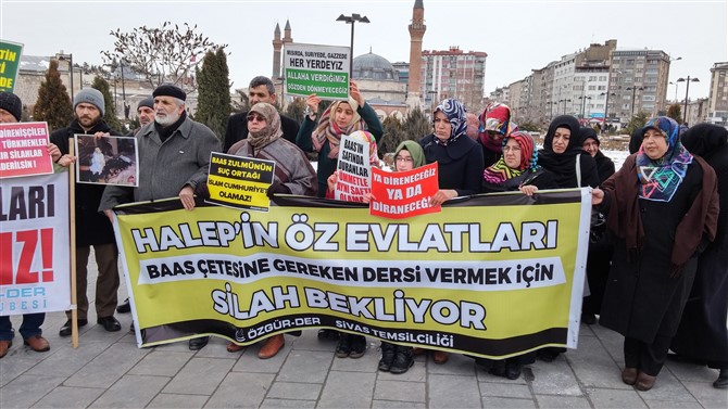 Sivas Özgür-Der Esed-İran-Rusya'nın Halep Kuşatmasını protesto Etti 10