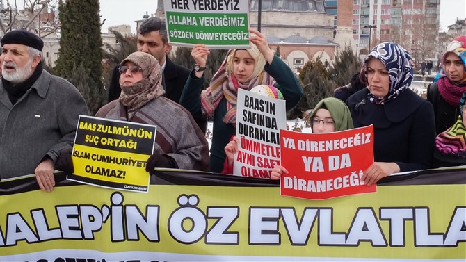 Sivas Özgür-Der Esed-İran-Rusya'nın Halep Kuşatmasını protesto Etti 11