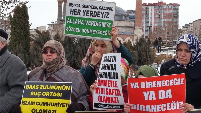 Sivas Özgür-Der Esed-İran-Rusya'nın Halep Kuşatmasını protesto Etti 4