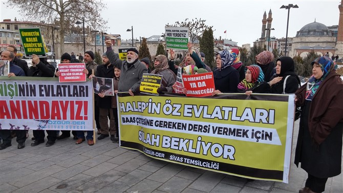 Sivas Özgür-Der Esed-İran-Rusya'nın Halep Kuşatmasını protesto Etti 5