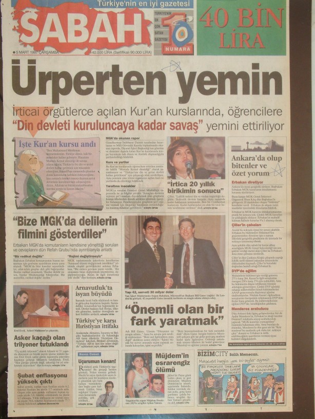 28 Şubat Medyasının Kirli Manşetleri 34