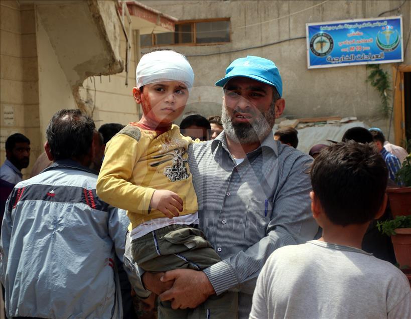 Esed Halep'te Pazar Yerine Saldırdı 3