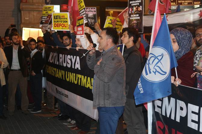 Halep'teki Katliamlara İstanbul'da Protesto 14