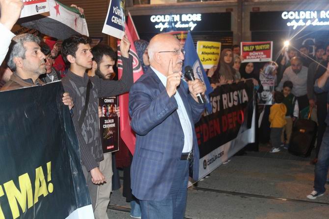Halep'teki Katliamlara İstanbul'da Protesto 15