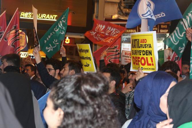 Halep'teki Katliamlara İstanbul'da Protesto 17