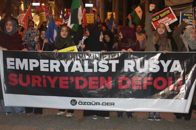 Halep'teki Katliamlara İstanbul'da Protesto 2