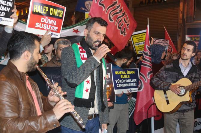 Halep'teki Katliamlara İstanbul'da Protesto 20