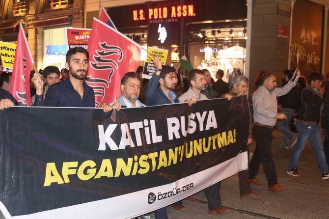 Halep'teki Katliamlara İstanbul'da Protesto 7