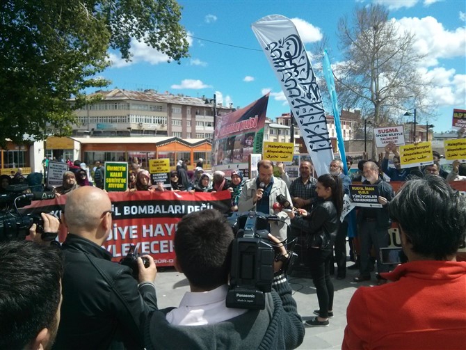 Halep'teki Katliamlar Sivas'ta Protesto Edildi 12