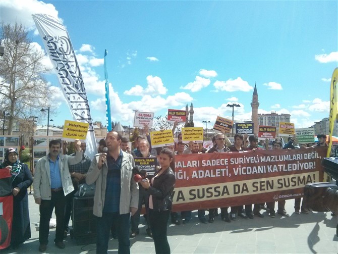 Halep'teki Katliamlar Sivas'ta Protesto Edildi 13