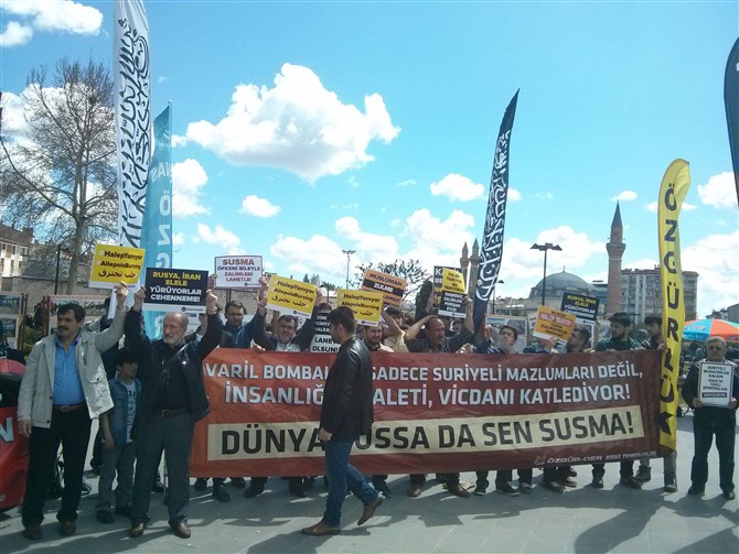 Halep'teki Katliamlar Sivas'ta Protesto Edildi 5