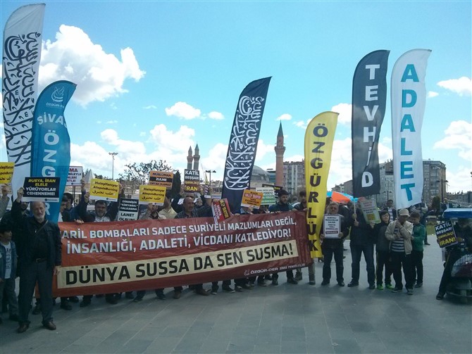 Halep'teki Katliamlar Sivas'ta Protesto Edildi 6