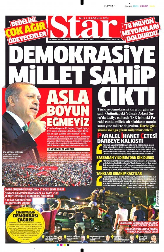 Gazeteler Darbe Girişimini Nasıl Gördü? 12