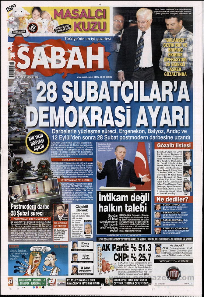 Gazete Manşetlerinde 28 Şubat Operasyonu 13