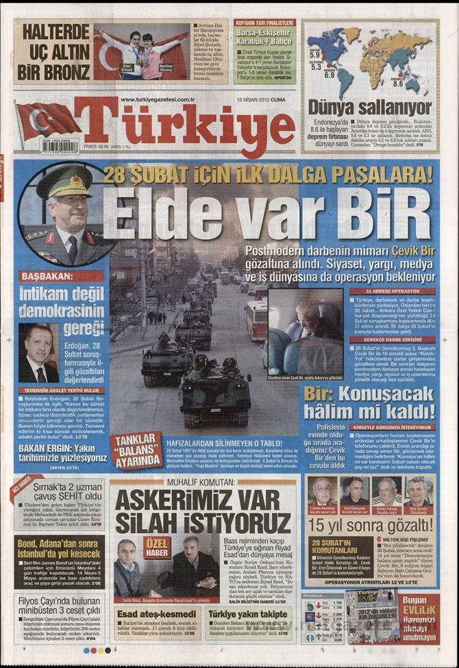 Gazete Manşetlerinde 28 Şubat Operasyonu 18