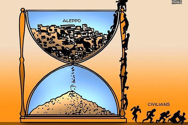 Dünyanın Halep'e Sessizliği Çizgilere Yansıdı 1