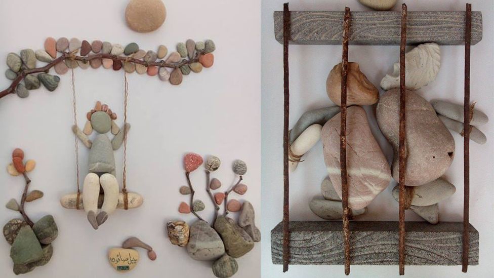 Nizar Ali Badr, Suriye'deki Zulmü Çakıl Taşlarıyla Dillendirdi 16