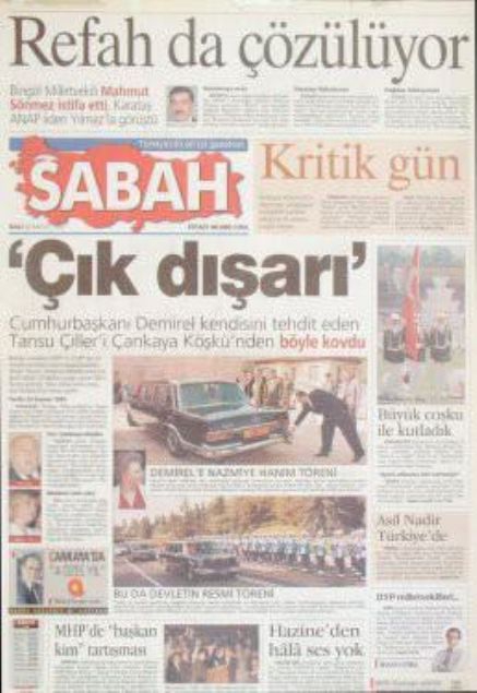 28 Şubat'ın Tetikçisi Medyanın Manşetleri 51