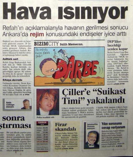 28 Şubat'ın Tetikçisi Medyanın Manşetleri 57