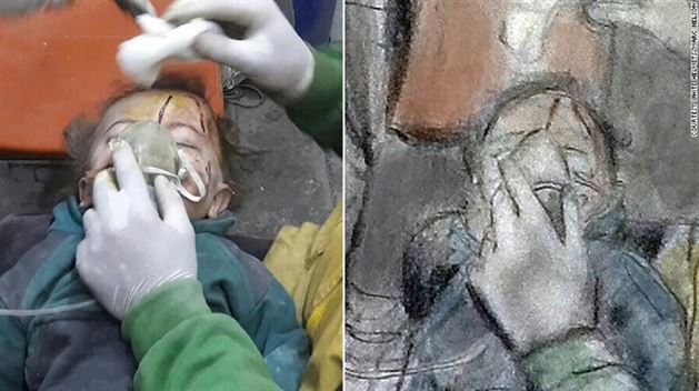 Suriye'deki Acıyı Resmetti 1