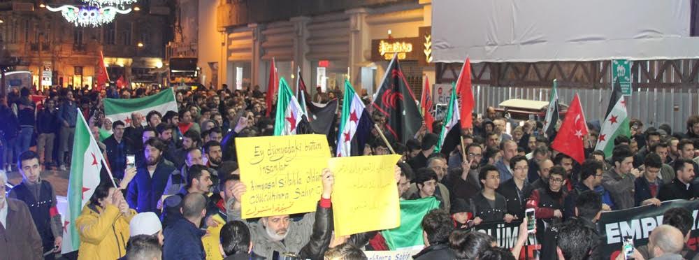 İdlip’teki Kimyasal Katliam Rusya Temsilciliği Önünde Protesto Edildi 3