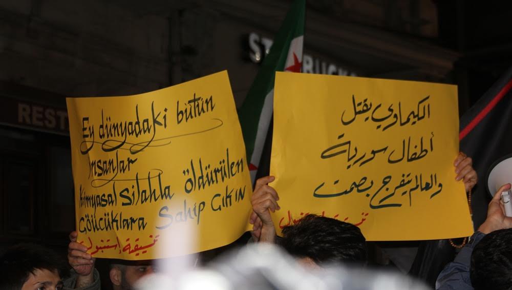 İdlip’teki Kimyasal Katliam Rusya Temsilciliği Önünde Protesto Edildi 7