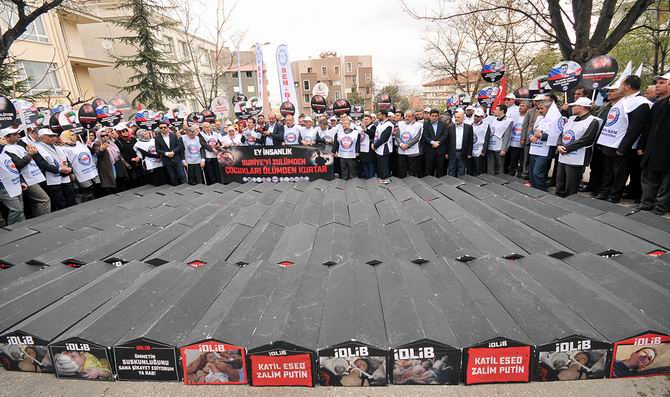 İdlib Katliamı İran ve Rusya Büyükelçiliği Önünde Kınandı 1