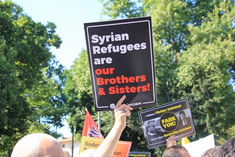 Muhacirlere Yönelik Irkçı Saldırılar Protesto Edildi 16