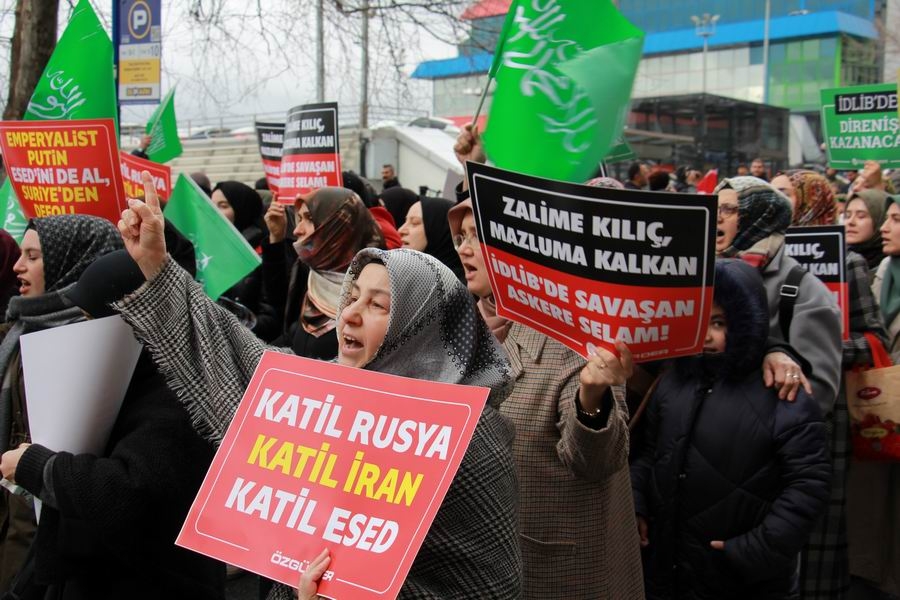 Rusya Konsolosluğu Önünde İdlib Katliamı Protesto Edildi 7