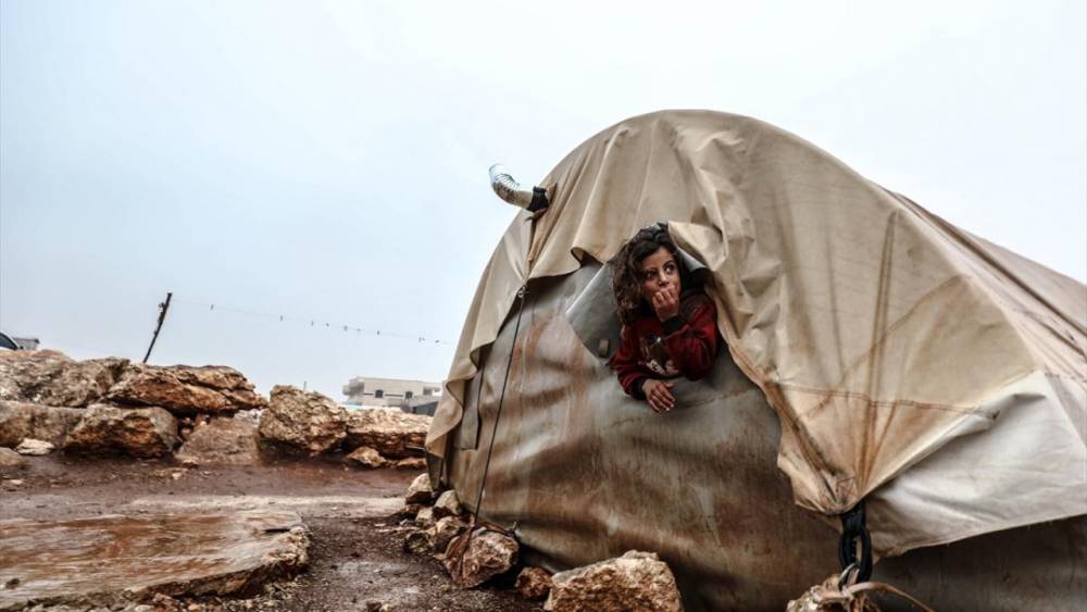 İdlib'de sağanak: Çadır kamplar su altında kaldı 2