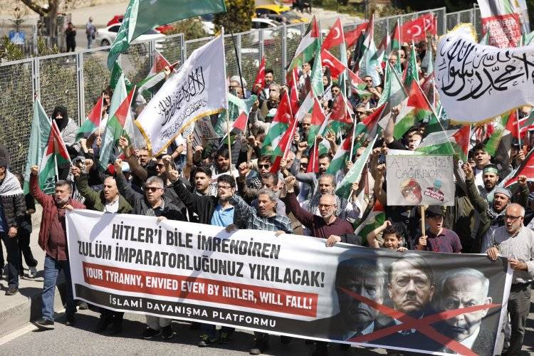 Binler, işgalin hamisi ABD konsolosluğuna yürüdü: Katil ABD Ortadoğudan  16