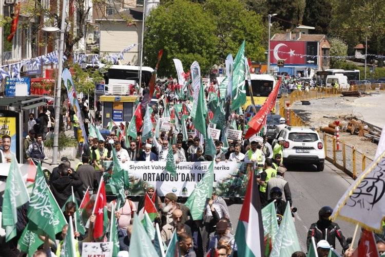 Binler, işgalin hamisi ABD konsolosluğuna yürüdü: Katil ABD Ortadoğudan  24