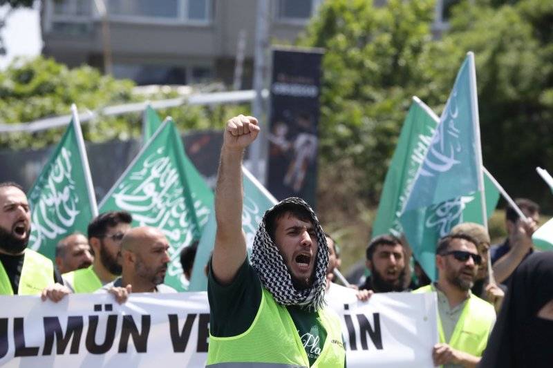 Mısır Konsolosluğu önünde Gazze dayanışması 18