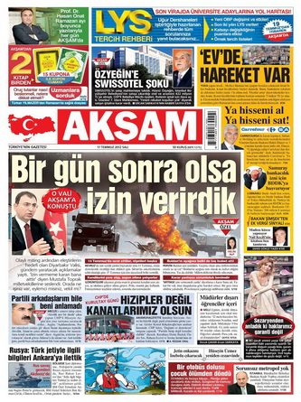 Gazete Manşetleri - 17 Temmuz 2012 1
