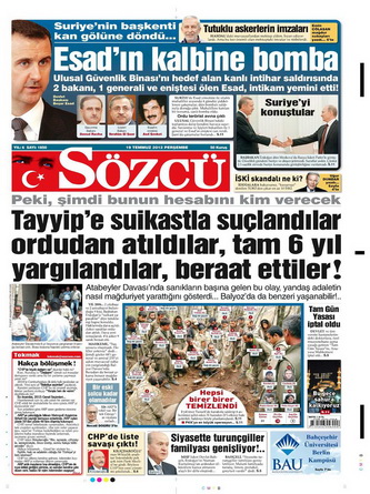 Gazete Manşetleri - 19 Temmuz 2012 14