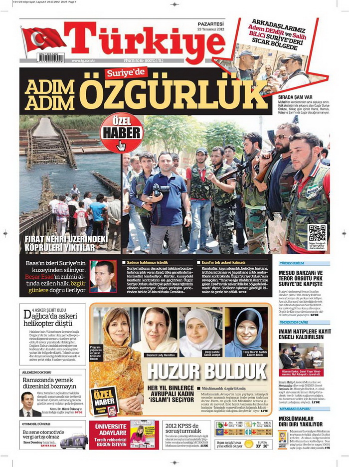 Gazete Manşetleri - 23 Temmuz 2012 19