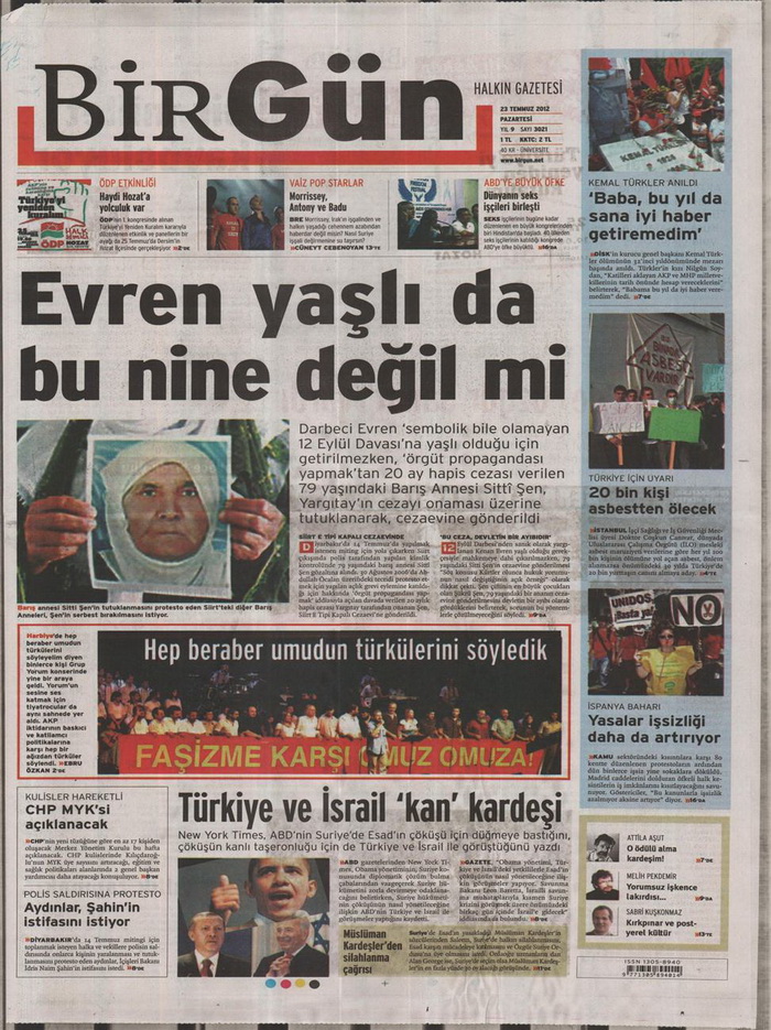 Gazete Manşetleri - 23 Temmuz 2012 2