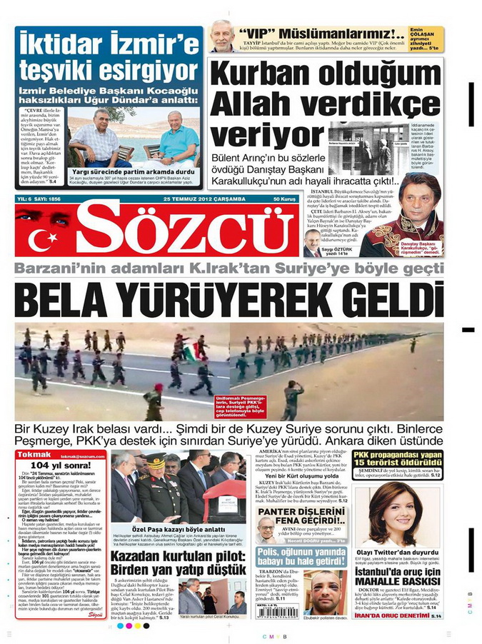 Gazete Manşetleri - 25 Temmuz 2012 15