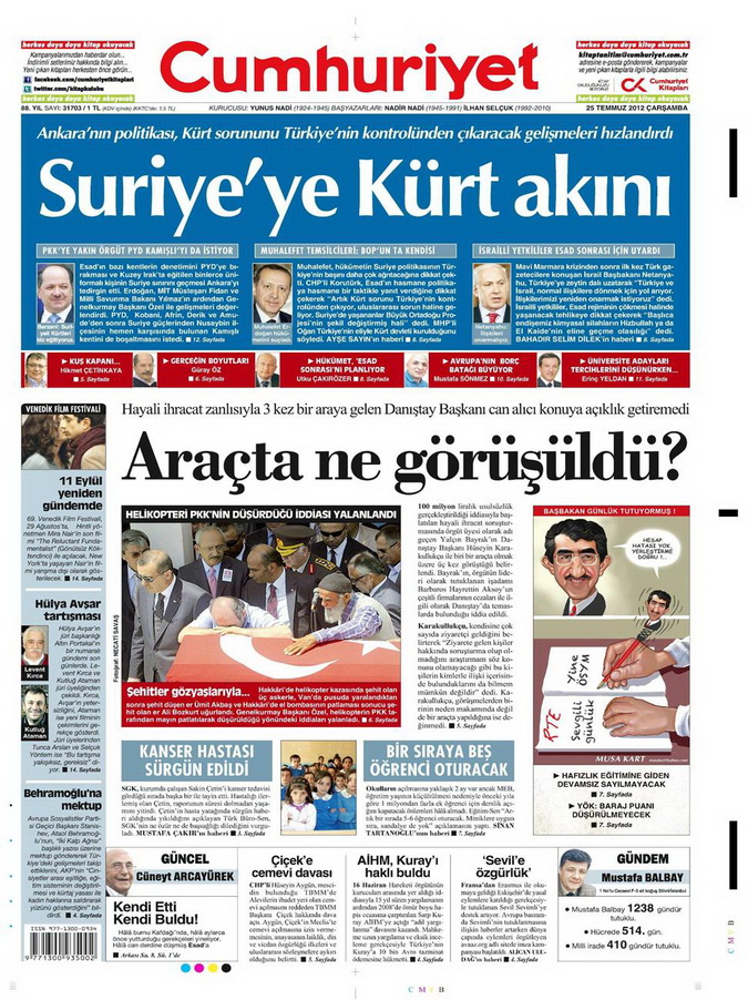Gazete Manşetleri - 25 Temmuz 2012 4