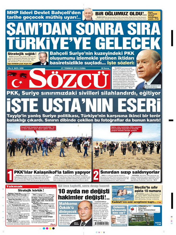 Gazete Manşetleri - 27 Temmuz 2012 13