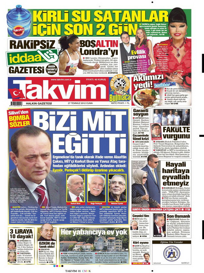 Gazete Manşetleri - 27 Temmuz 2012 15
