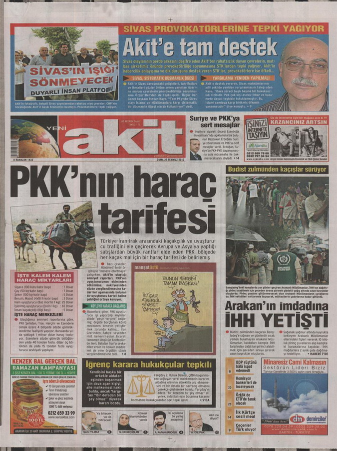 Gazete Manşetleri - 27 Temmuz 2012 20