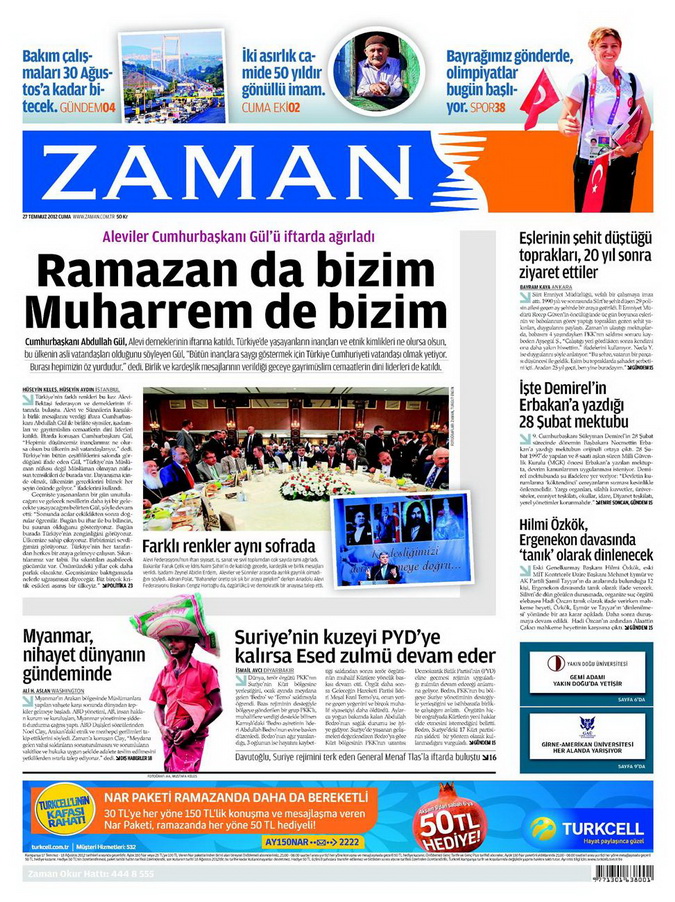 Gazete Manşetleri - 27 Temmuz 2012 23