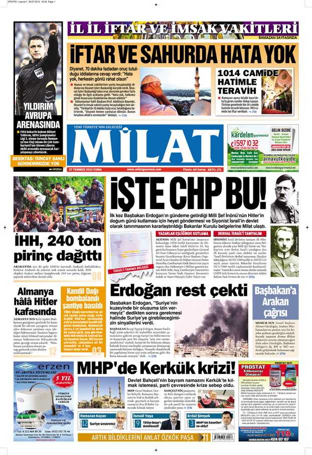 Gazete Manşetleri - 27 Temmuz 2012 7